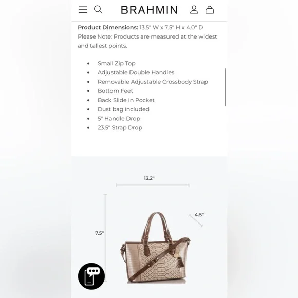 Brahmin Mini Asher Ray Artemisa satchel